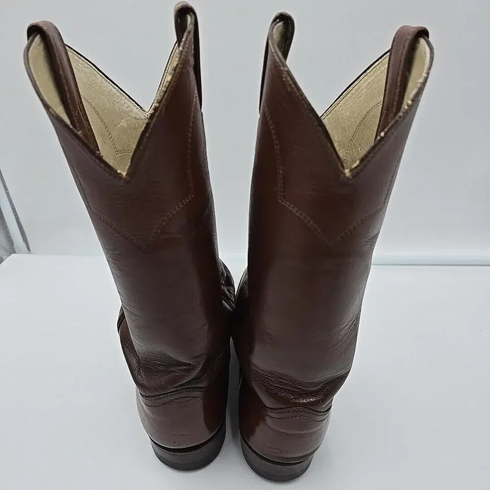 Justin Boots Men Style 3032‎ Size 8D Brown Registered No. 60752